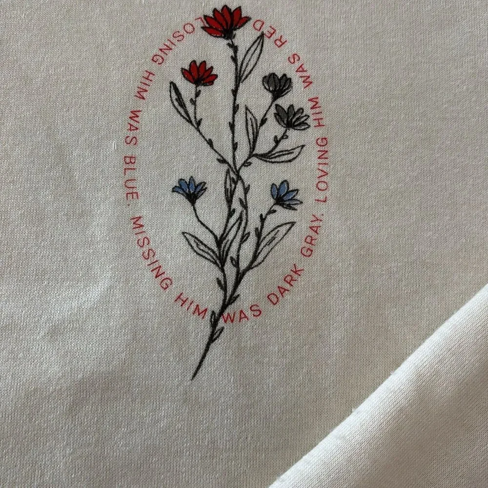 NWOT Taylor Swift Official Merch Loving Him Was Red Crewneck- Size Large - Picture 3 of 4